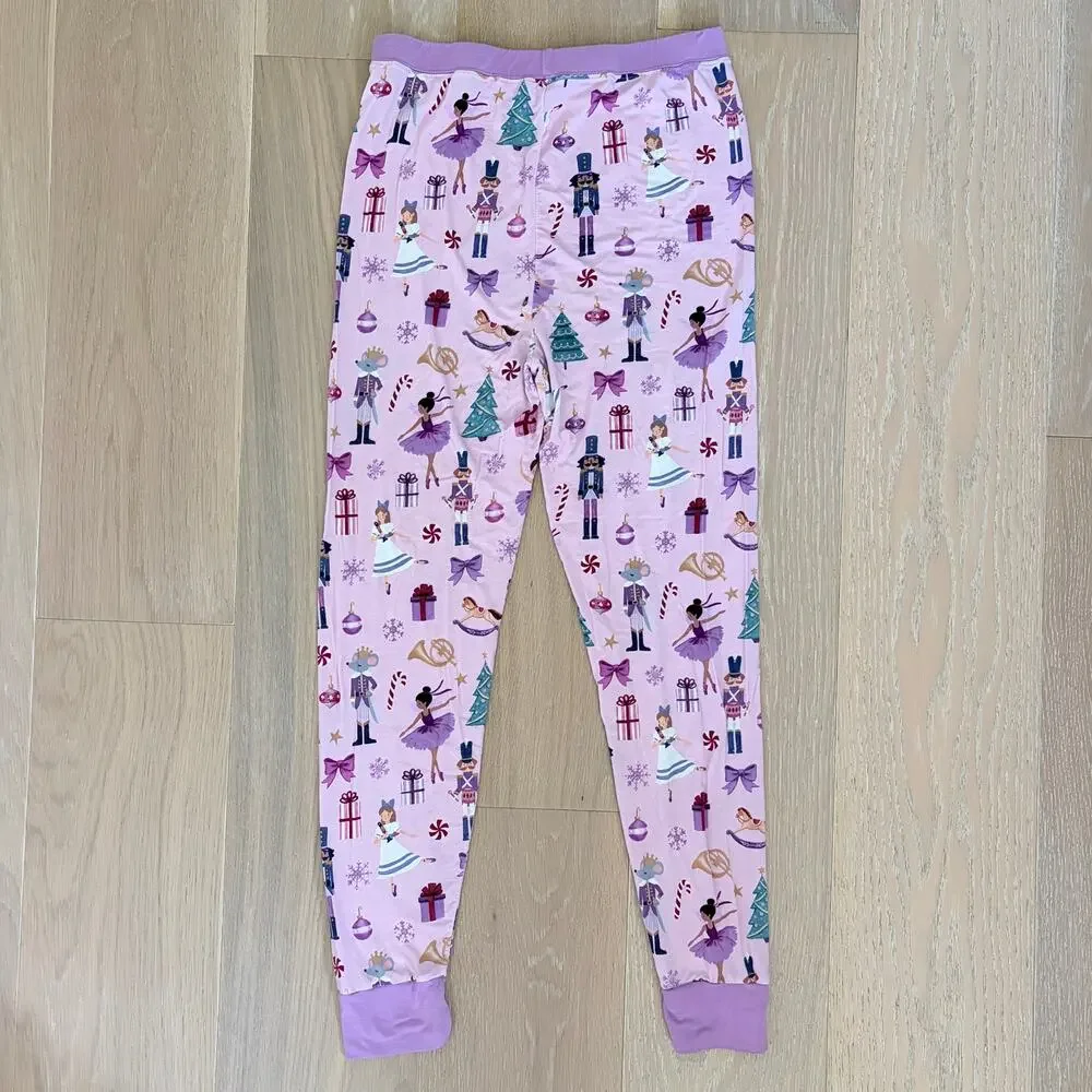 Little Sleepies Bamboo Nutcracker Purple Pajama Pants sz 16